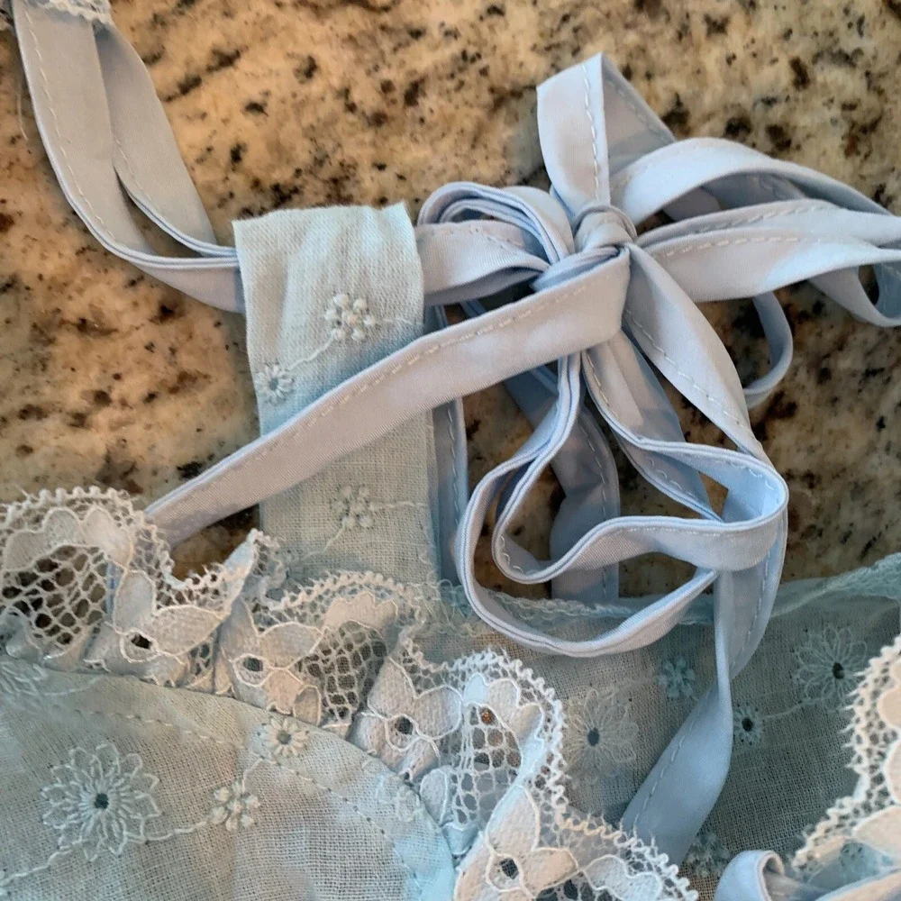 NWT Two Piece Csdajio Light Blue Eyelet Top And Skirt Size Small summer festival